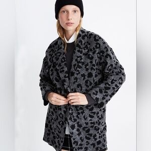 Madewell Texture & Thread Blazer Coat in Jungle Cat sz S